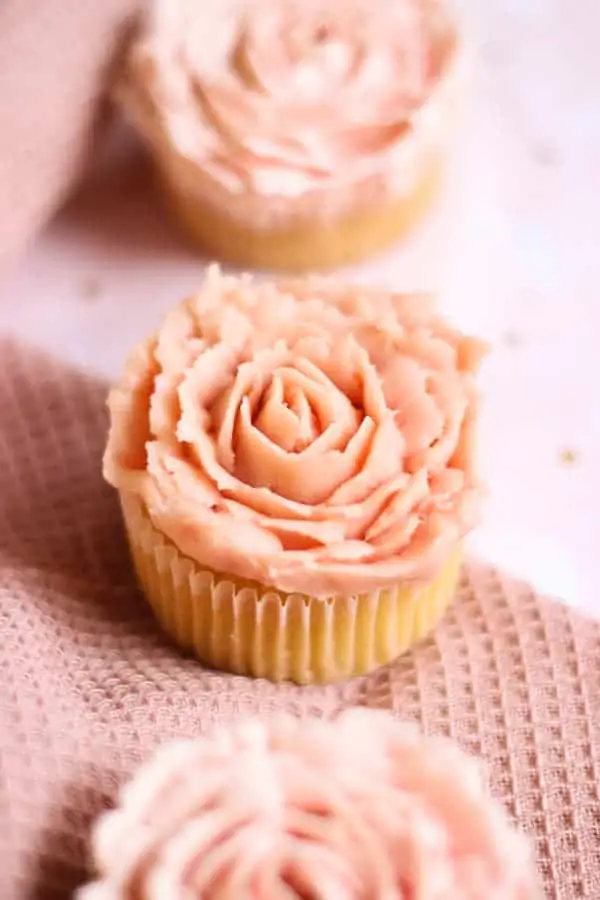 Cupcake en forme de rose