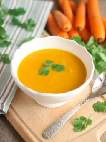 Soupe de carottes à la coriandre